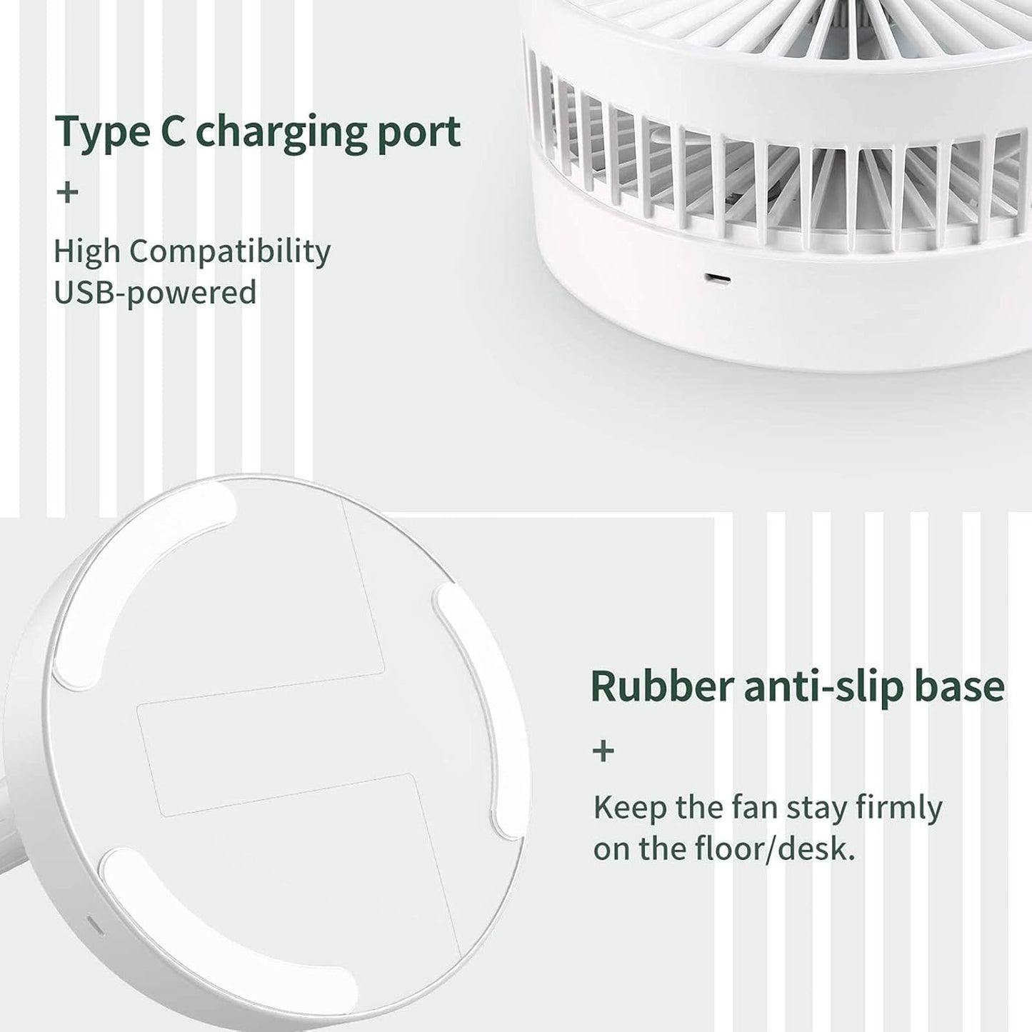 Compact USB Rechargeable Handheld Fan – Multi-Speed Personal Cooling
