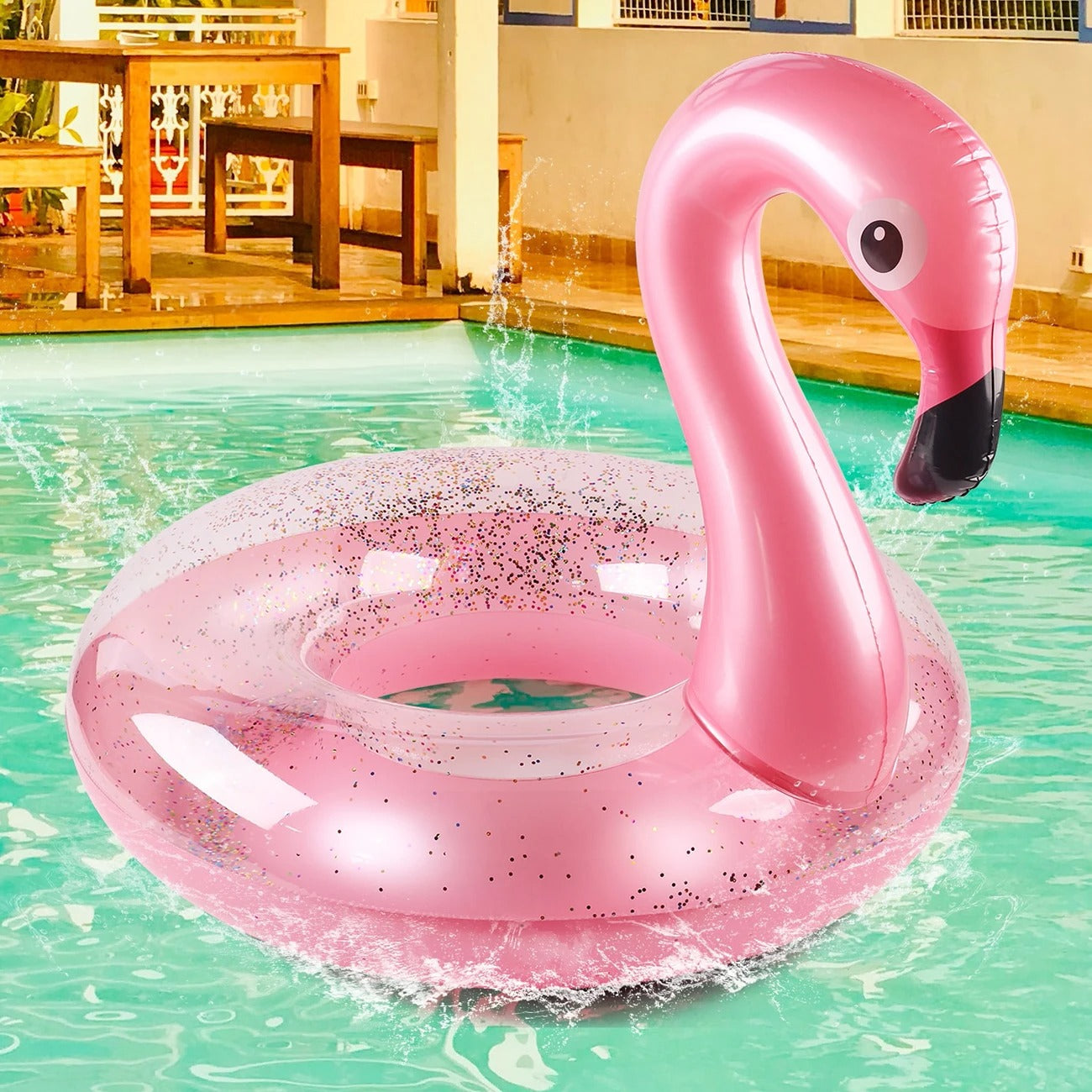 Flamingo Pool Float – Inflatable Summer Pool Raft Lounger for Adults & Kids