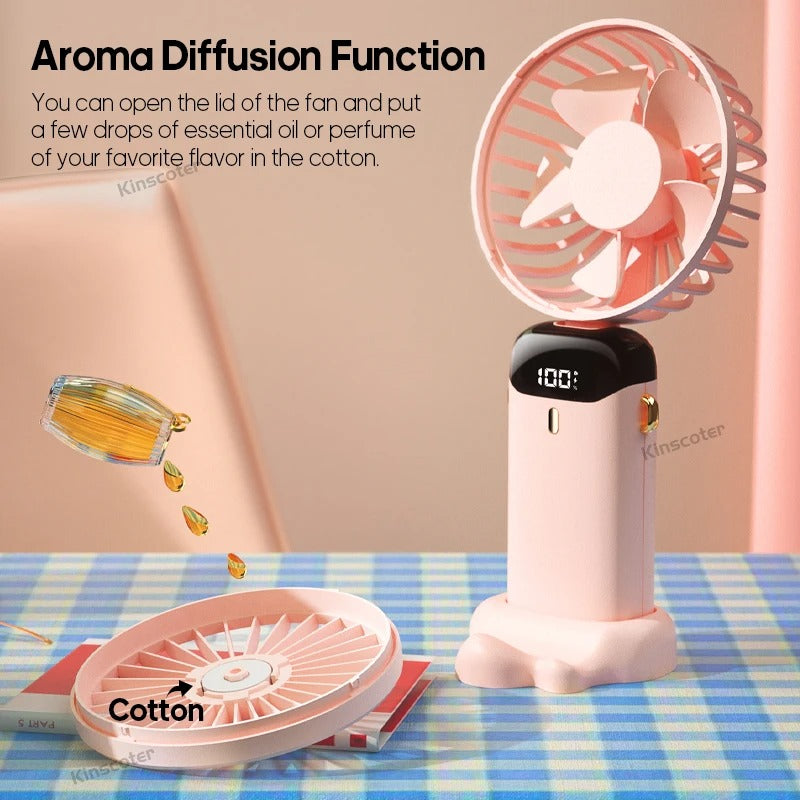 Mini USB Rechargeable Portable Handheld Fan – Compact Personal Cooling