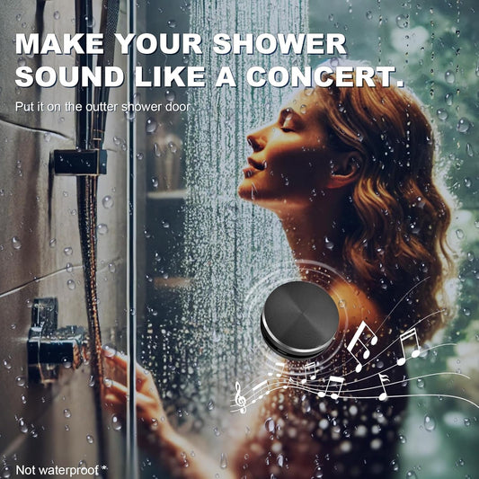 Bone Conduction Speaker-Portable Magnetic Bluetooth Speaker-Mini Speaker,1Pack -Shower Speaker Bluetooth -Mini Speakers Wireless Bluetooth (Black)