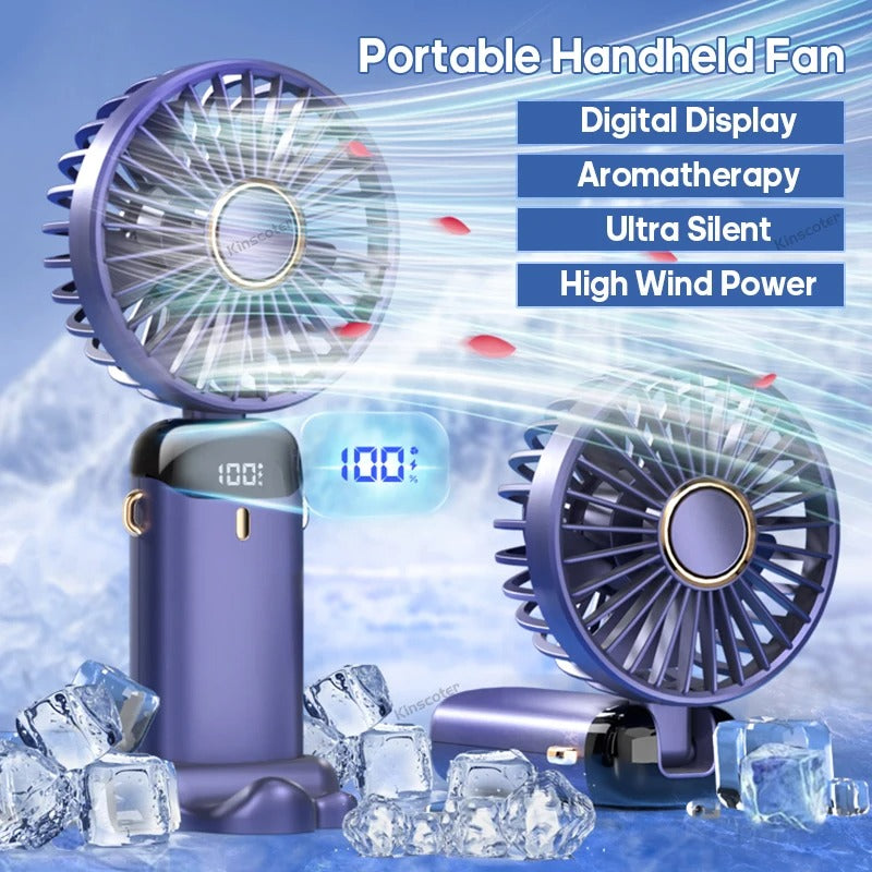 Mini USB Rechargeable Portable Handheld Fan – Compact Personal Cooling