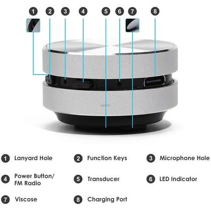 HummerMini™ Bone‑Conduction Smart Speaker + FM & BT Call