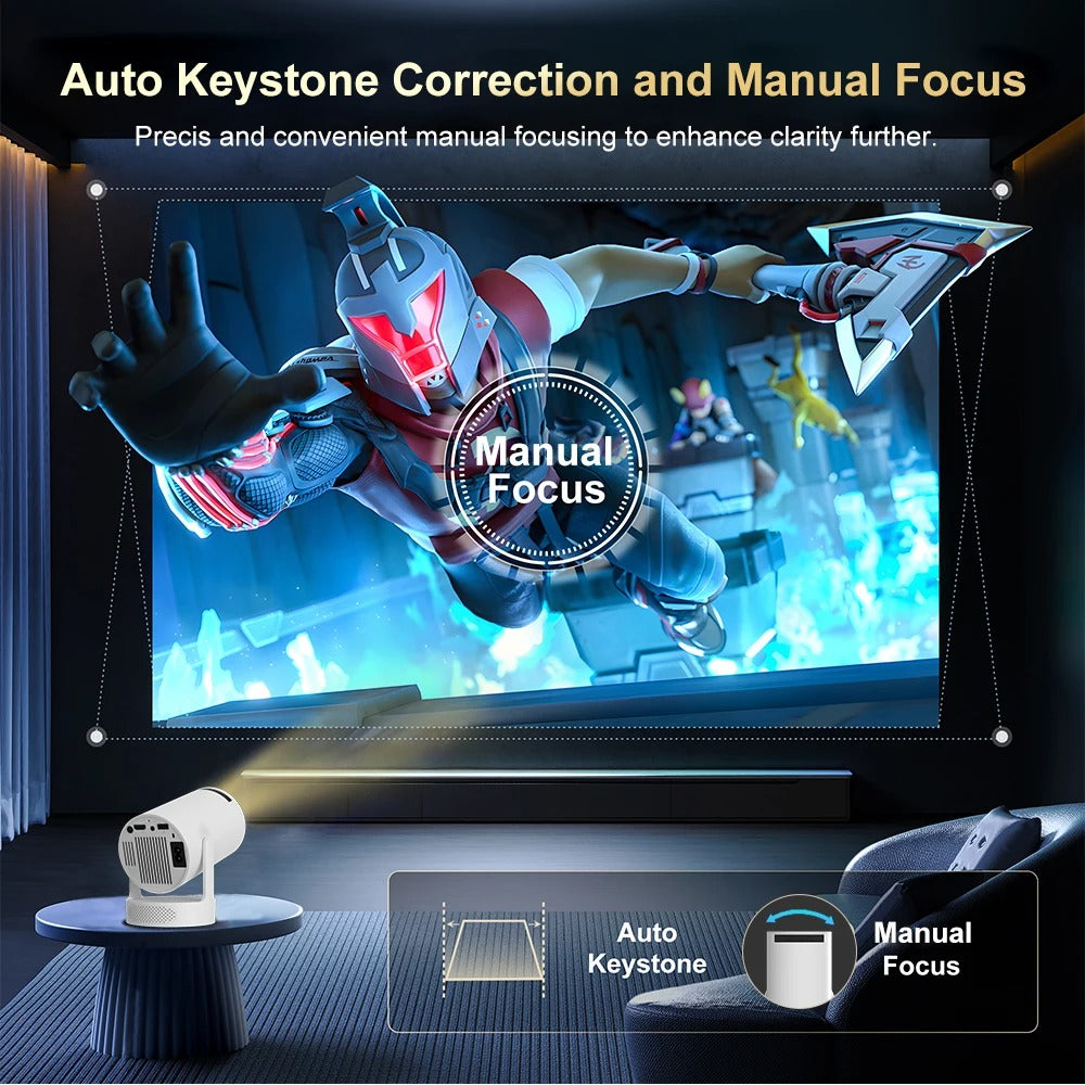 Magcubic HY300 Pro+ 4K 720P Android 11 Projector – 8000 Lumens, WiFi 6, BT5.4, 5W Speaker