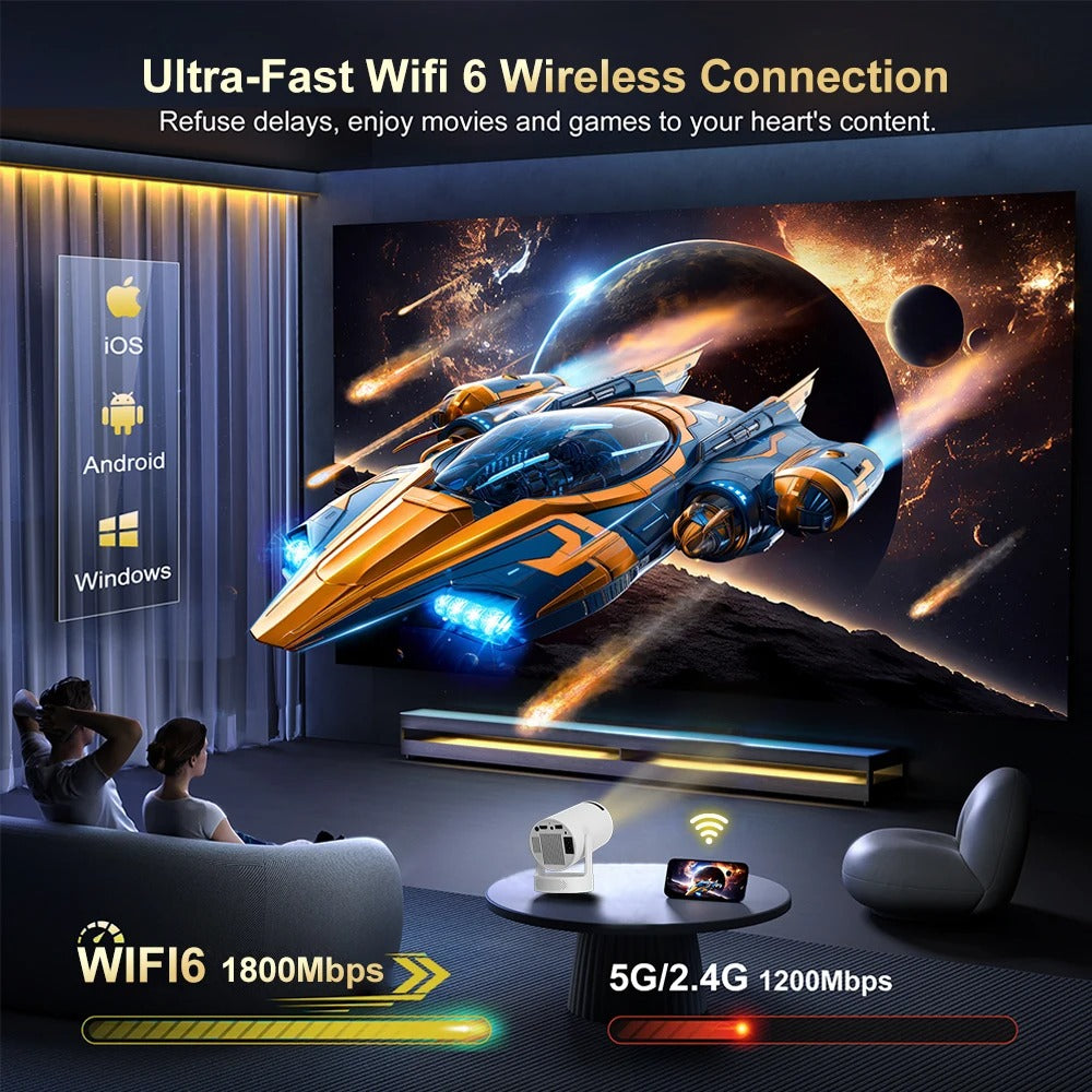 Magcubic HY300 Pro+ 4K 720P Android 11 Projector – 8000 Lumens, WiFi 6, BT5.4, 5W Speaker